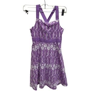 Gymboree girls summer dress purple floral cotton size 10